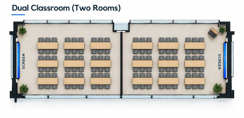 Dual Classroom – 2 rooms Downtown Omaha Event Space - Conference Room