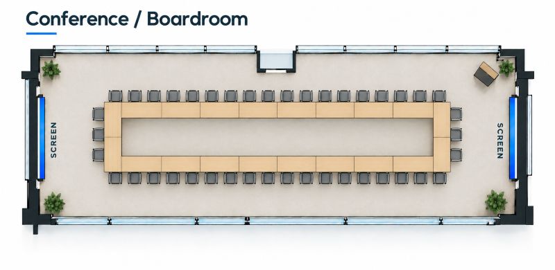 Large Conference-Boardroom Downtown Omaha Event Space - Conference Room