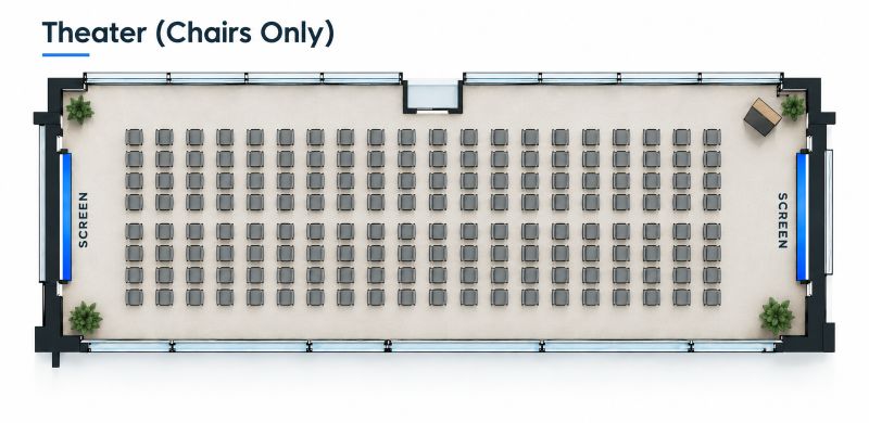 Theater Chairs Only Downtown Omaha Event Space - Corporate Retreat